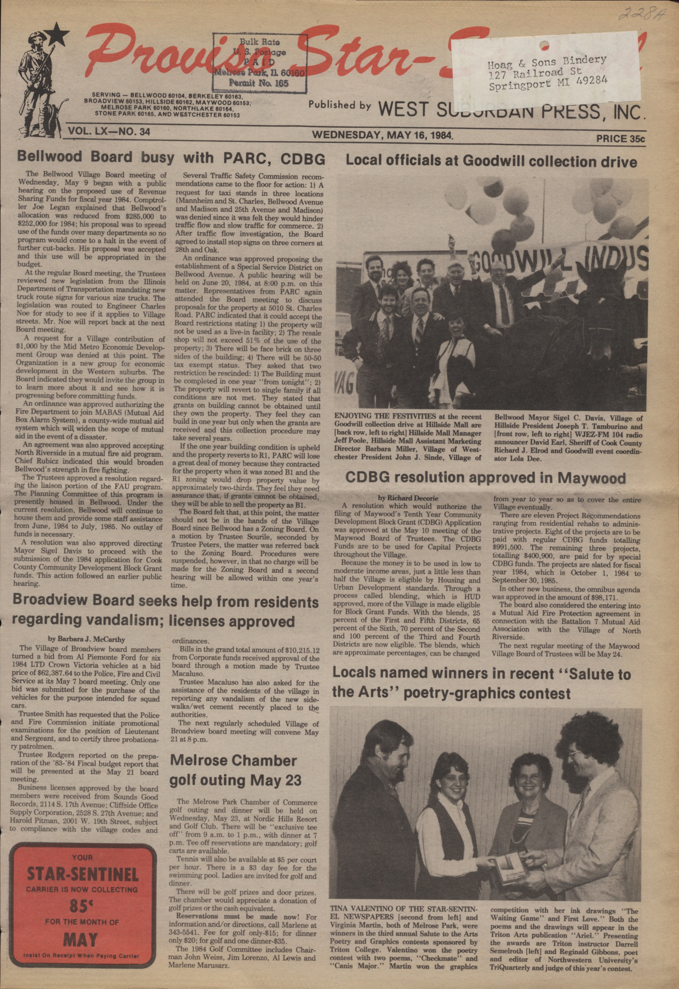 Proviso Star-Sentinel – 19840516
