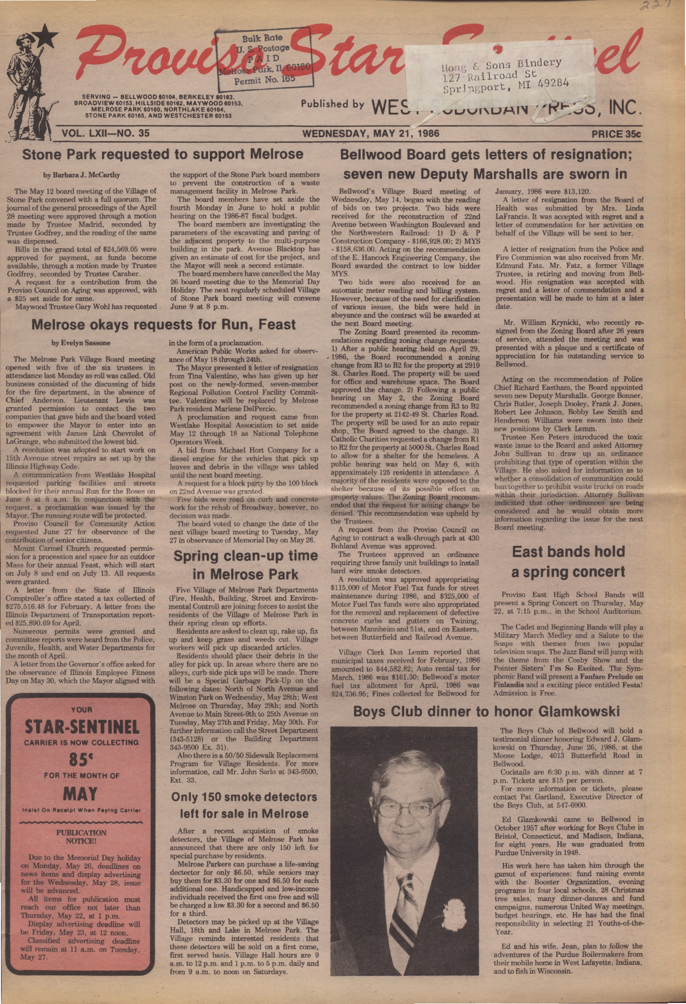 Proviso Star-Sentinel – 19860521