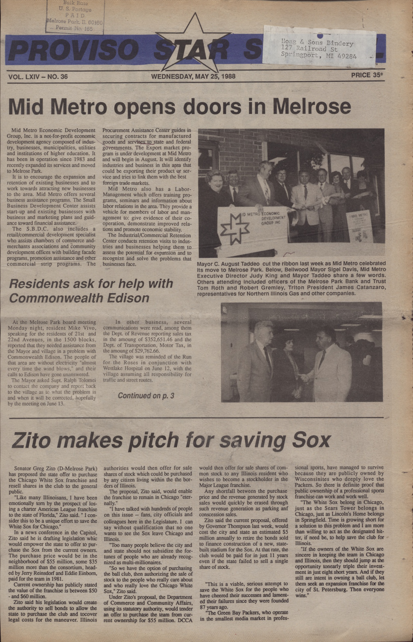 Proviso Star-Sentinel – 19880525