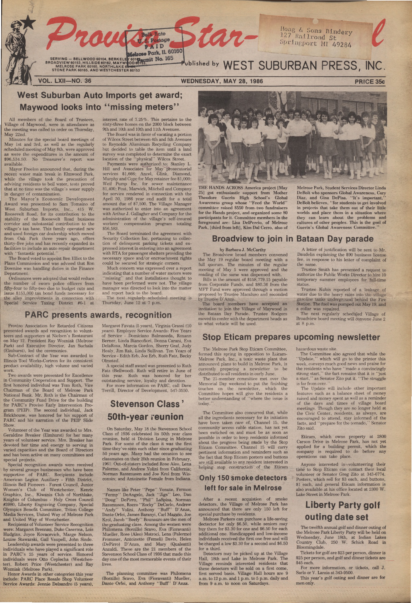 Proviso Star-Sentinel – 19860528