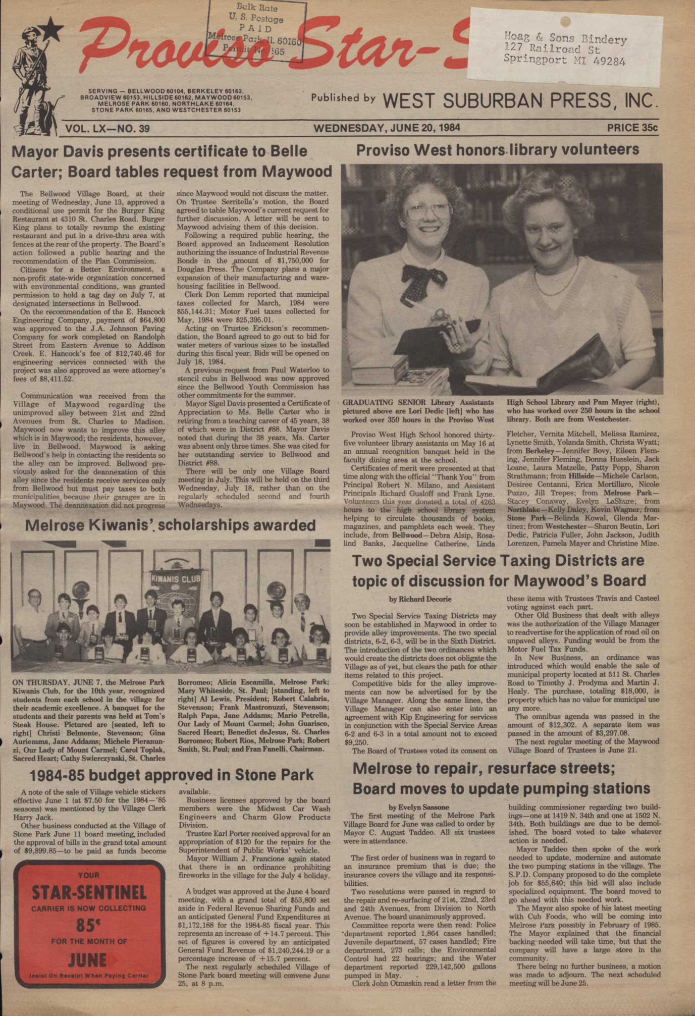 Proviso Star-Sentinel – 19840620