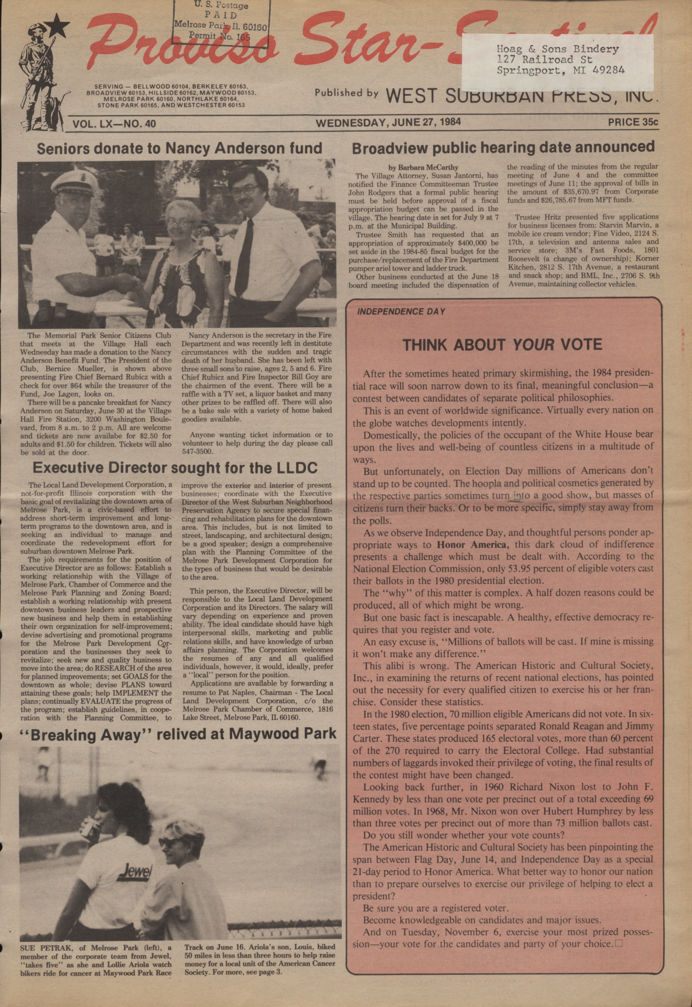 Proviso Star-Sentinel – 19840627