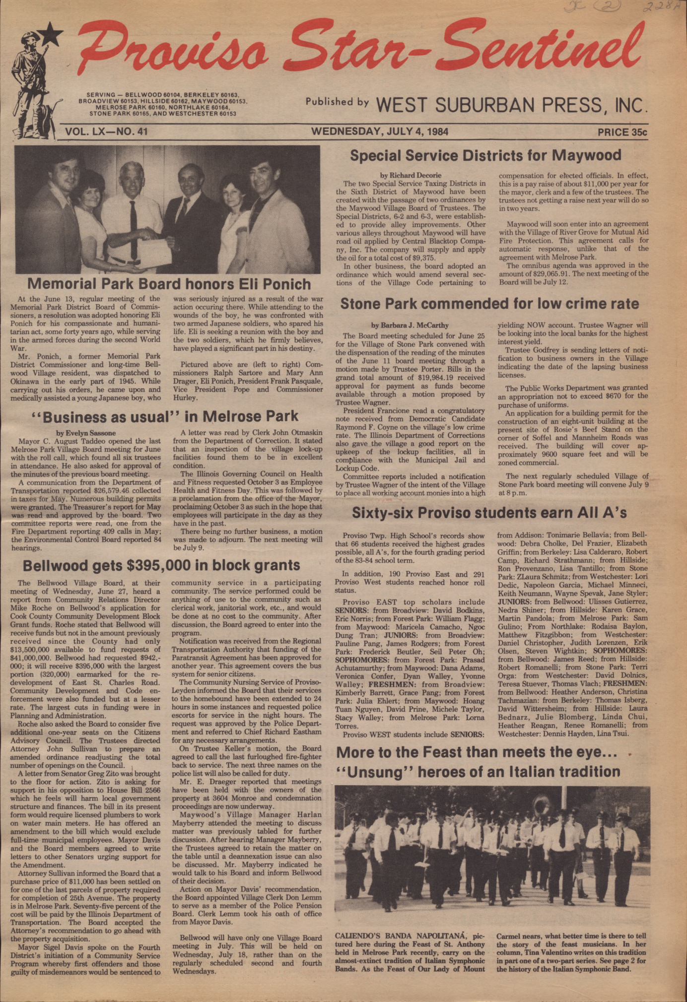 Proviso Star-Sentinel – 19840704