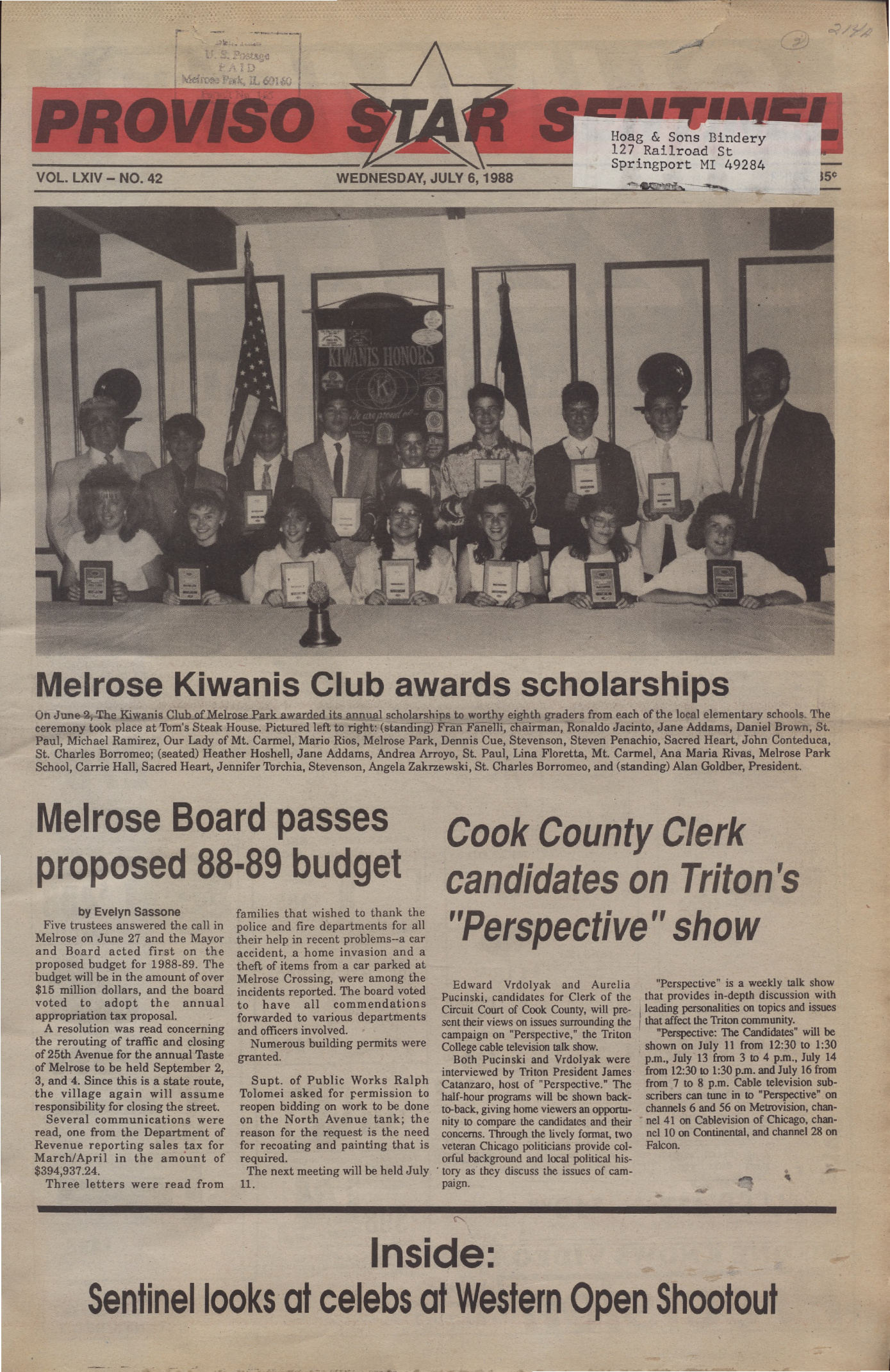 Proviso Star-Sentinel – 19880706