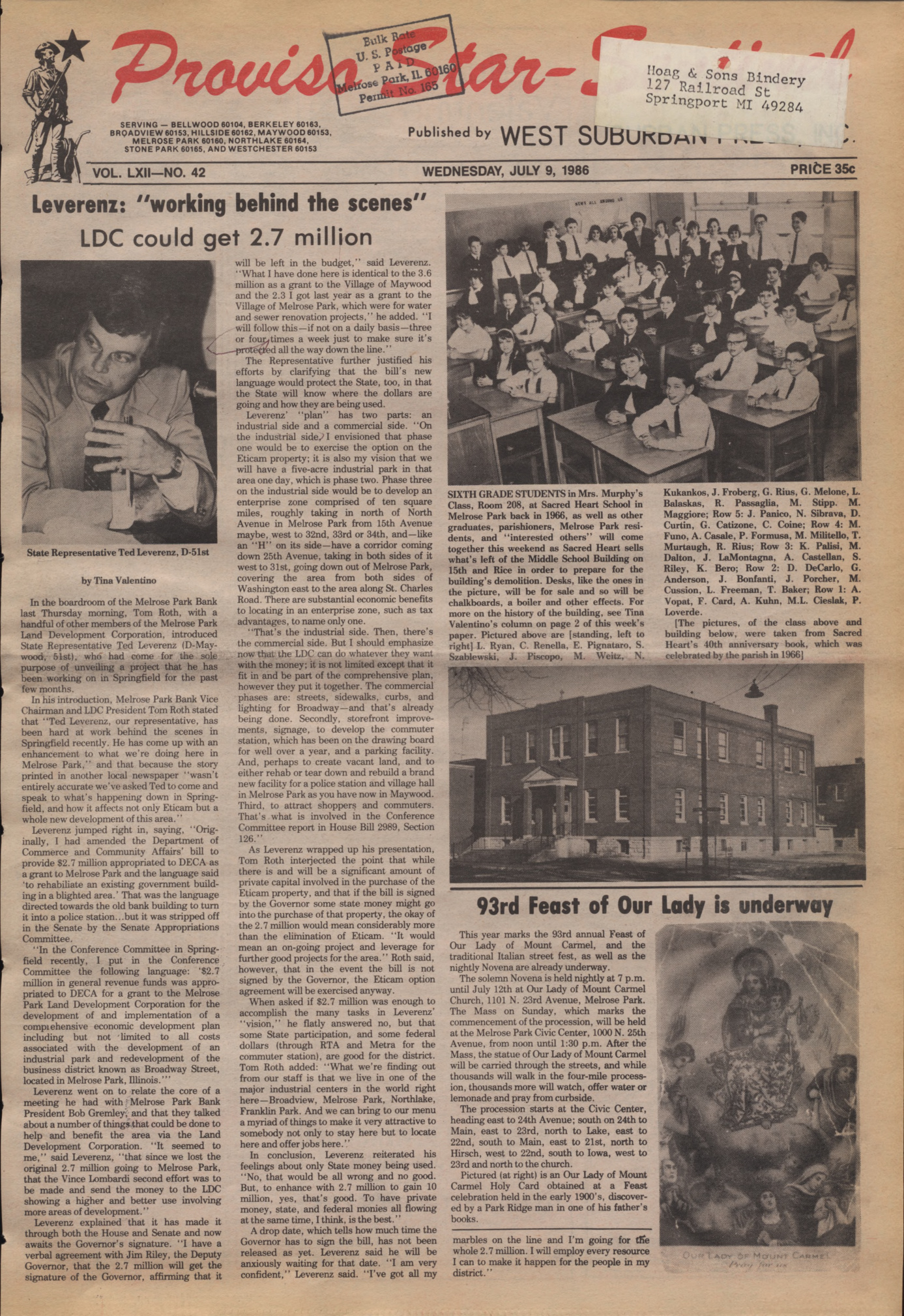 Proviso Star-Sentinel – 19860709