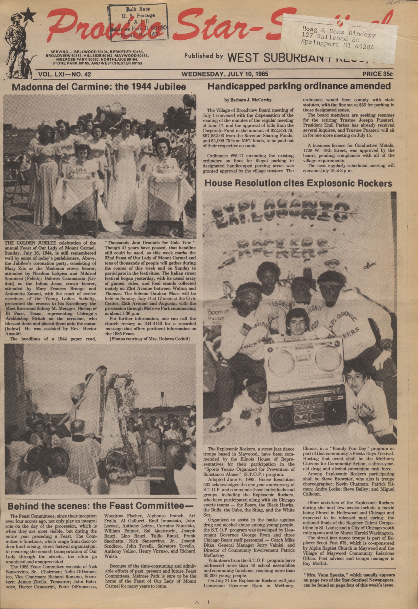 Proviso Star-Sentinel – 19850710
