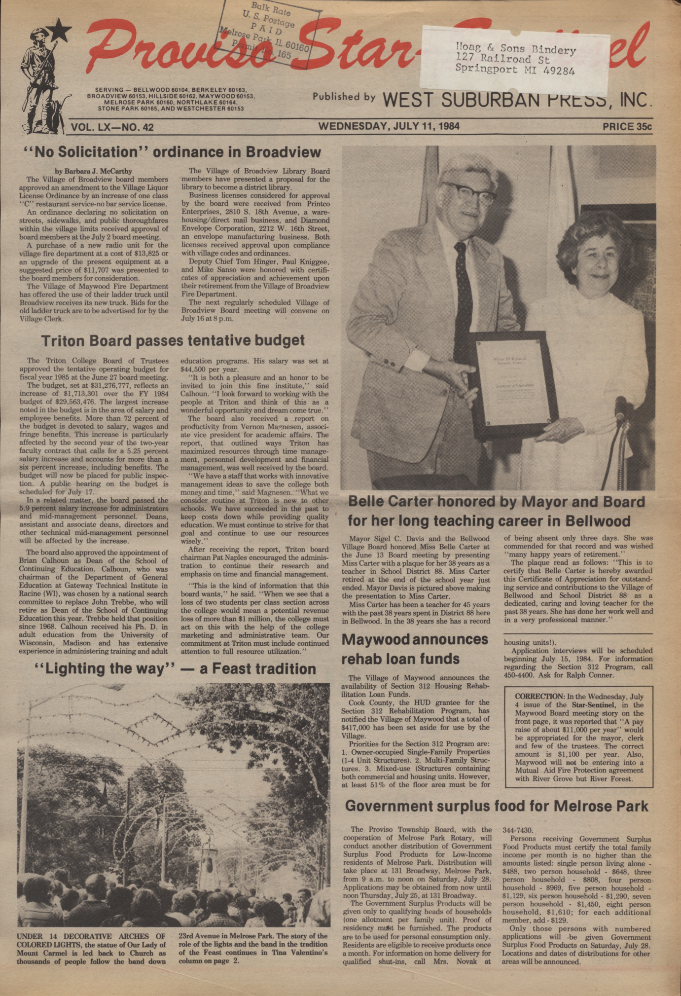 Proviso Star-Sentinel – 19840711