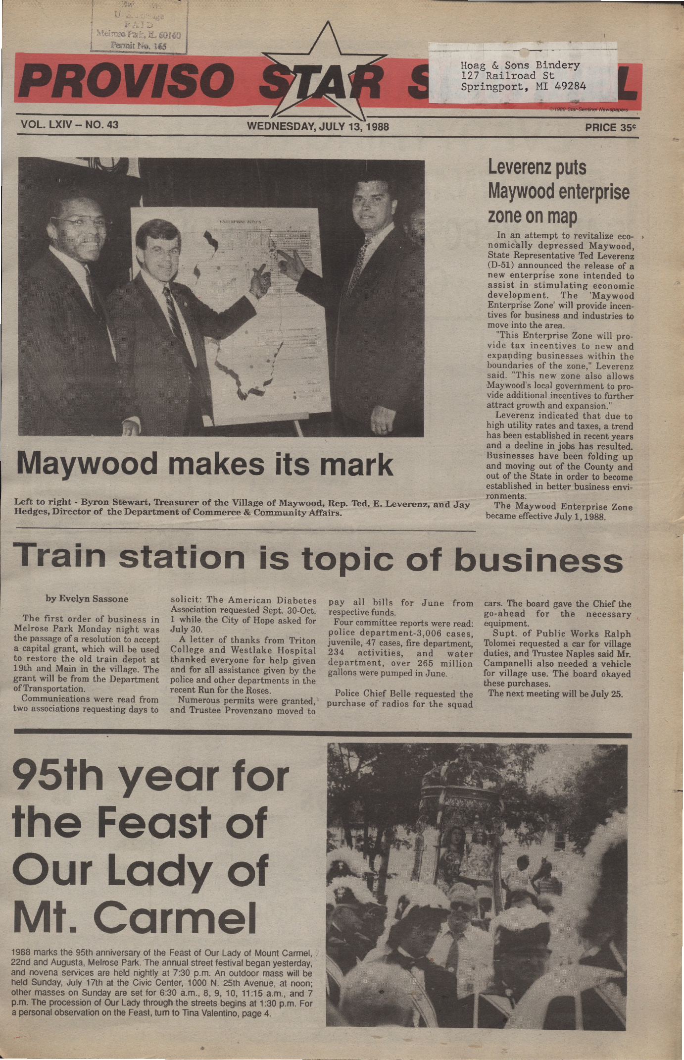 Proviso Star-Sentinel – 19880713