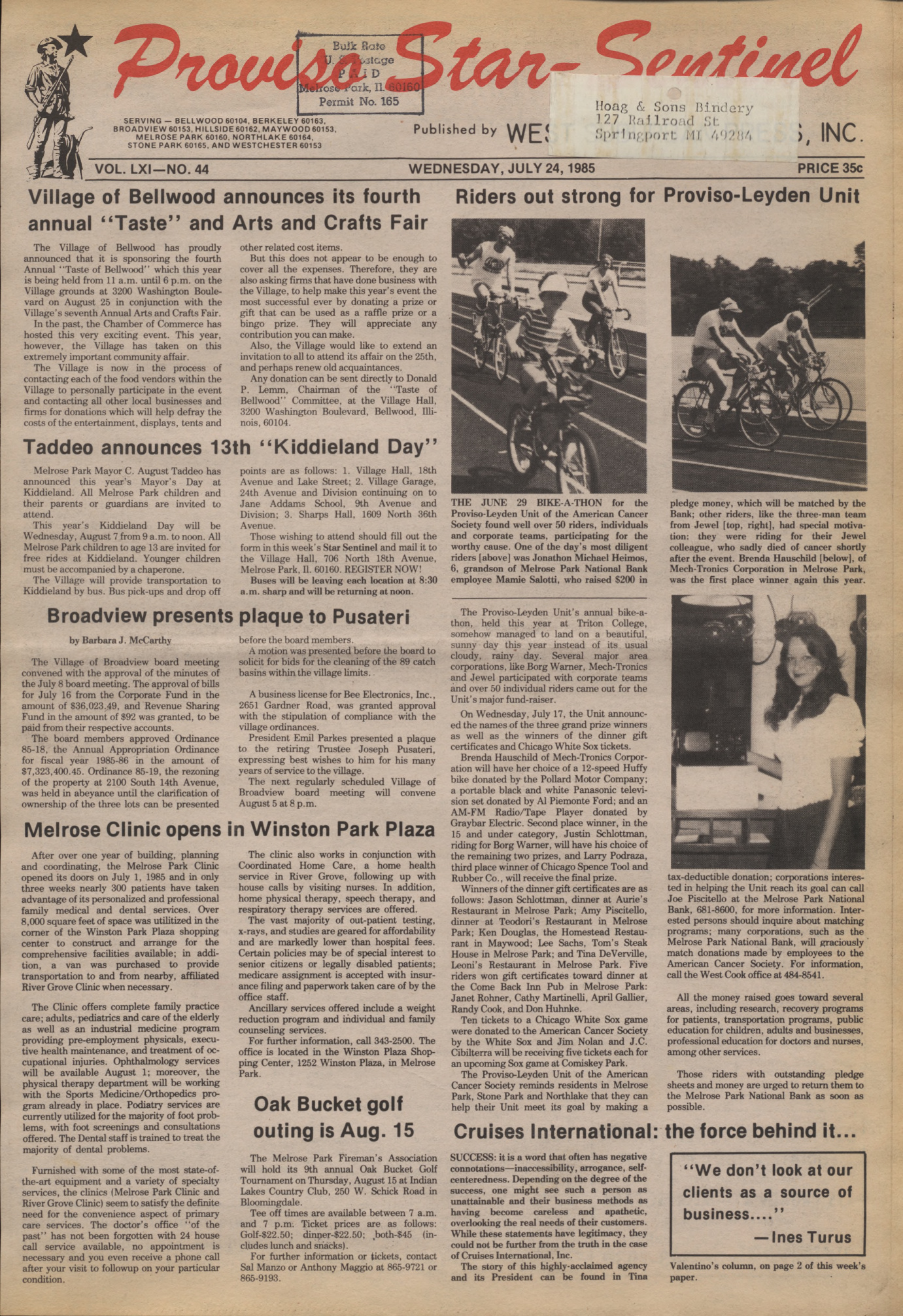 Proviso Star-Sentinel – 19850724