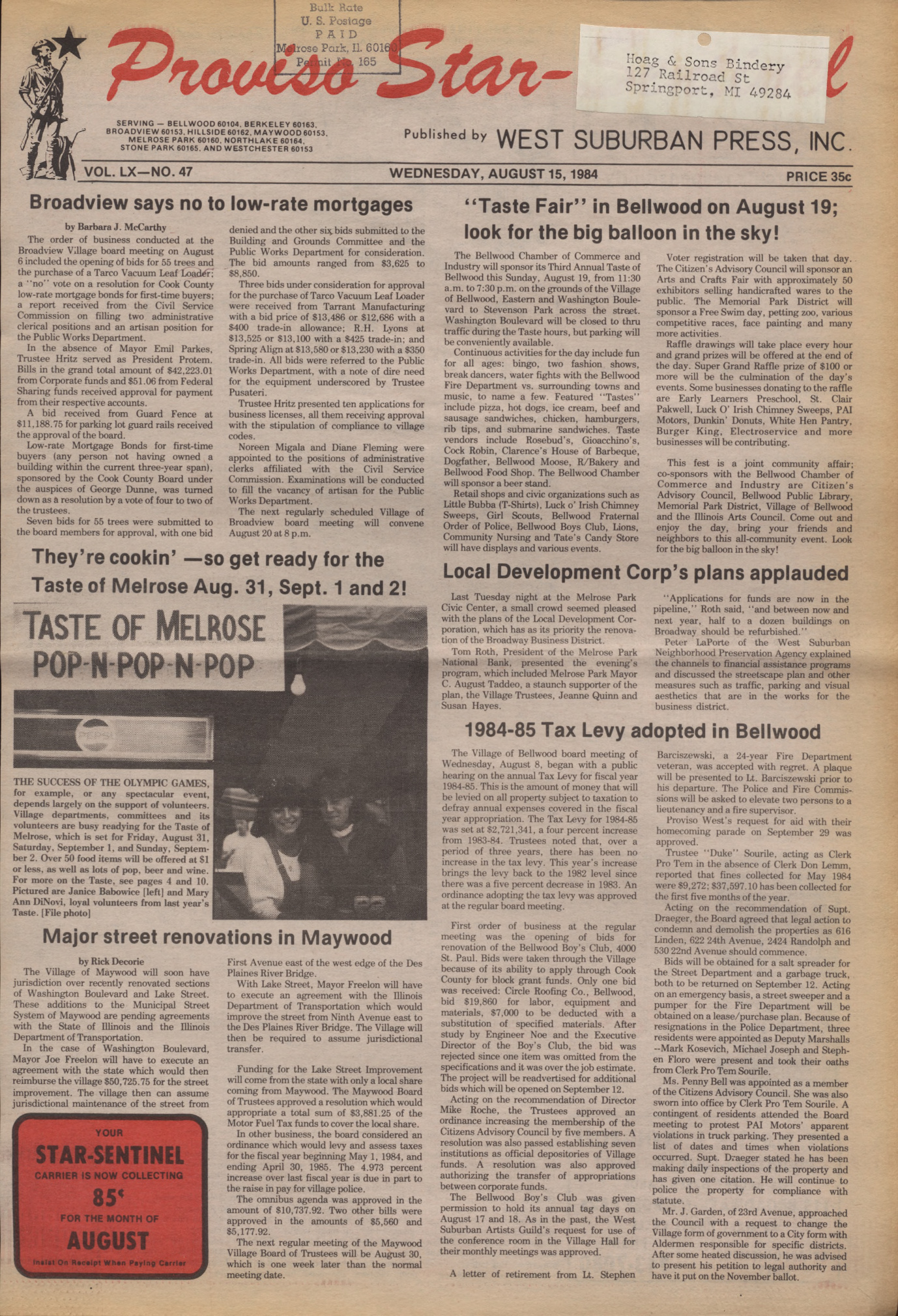 Proviso Star-Sentinel – 19840815