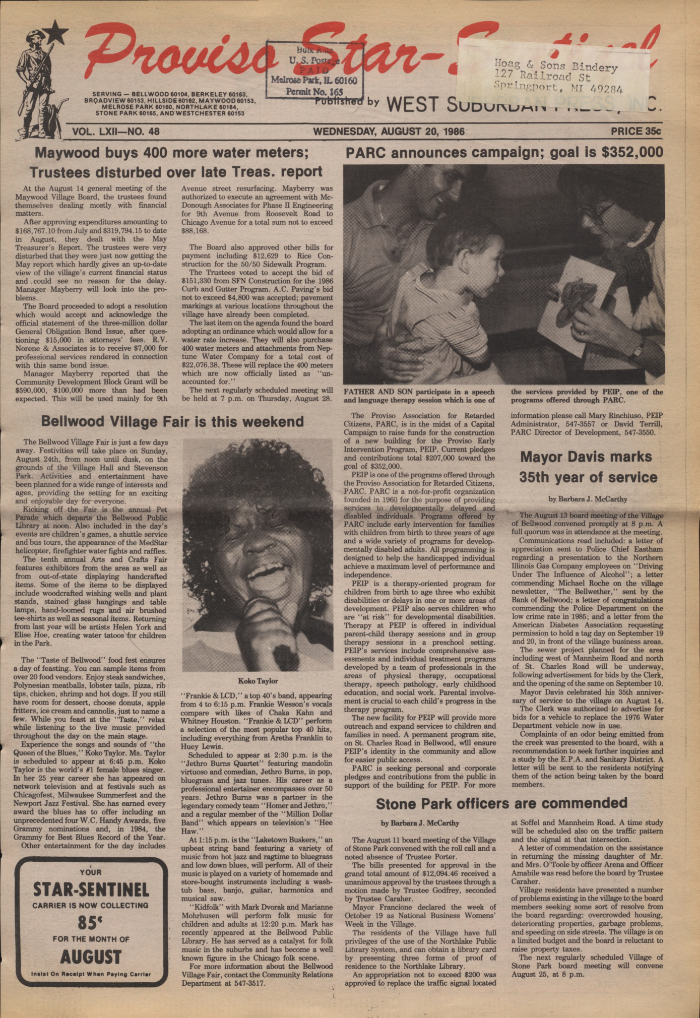Proviso Star-Sentinel – 19860820