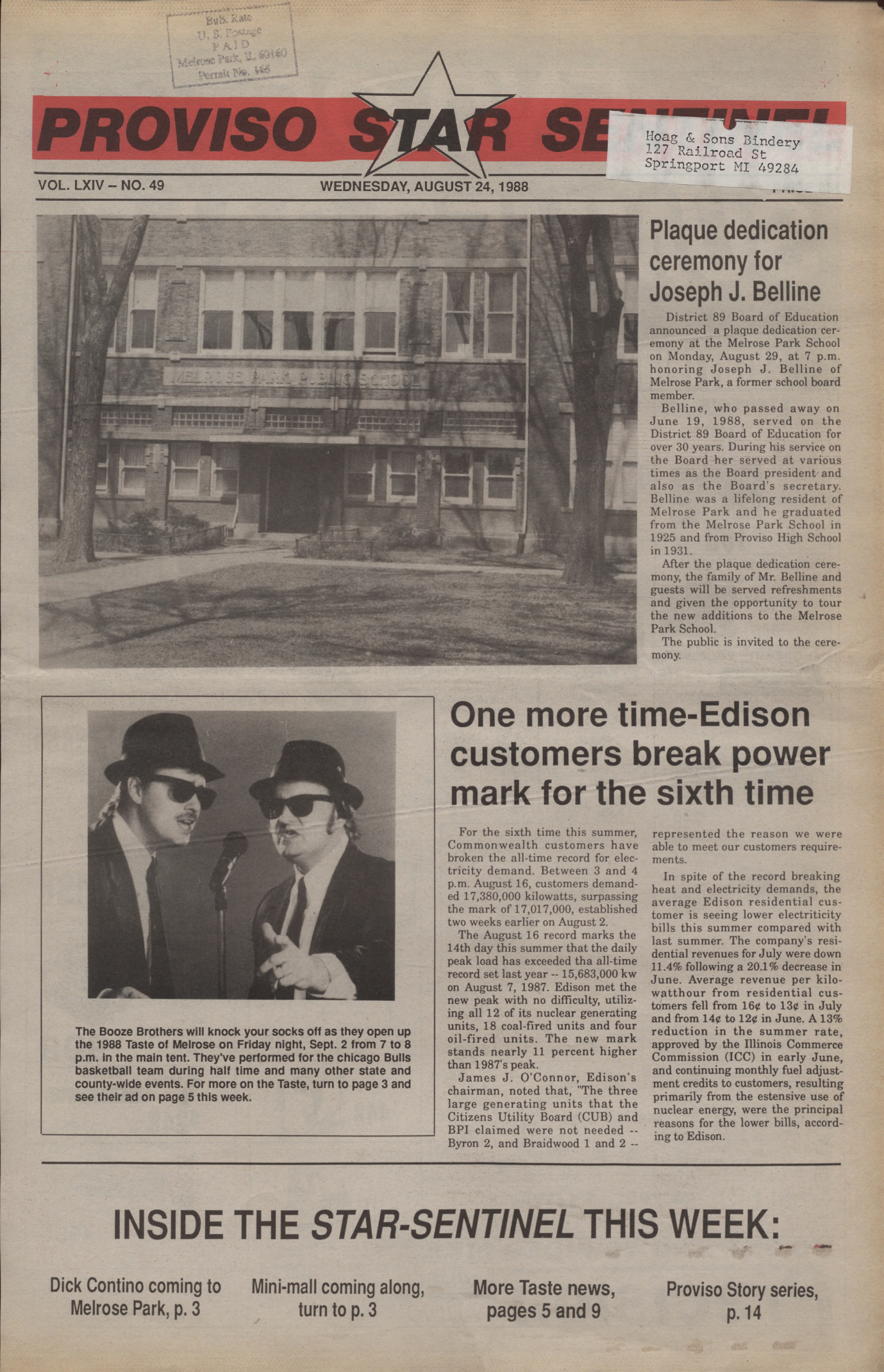 Proviso Star-Sentinel – 19880824