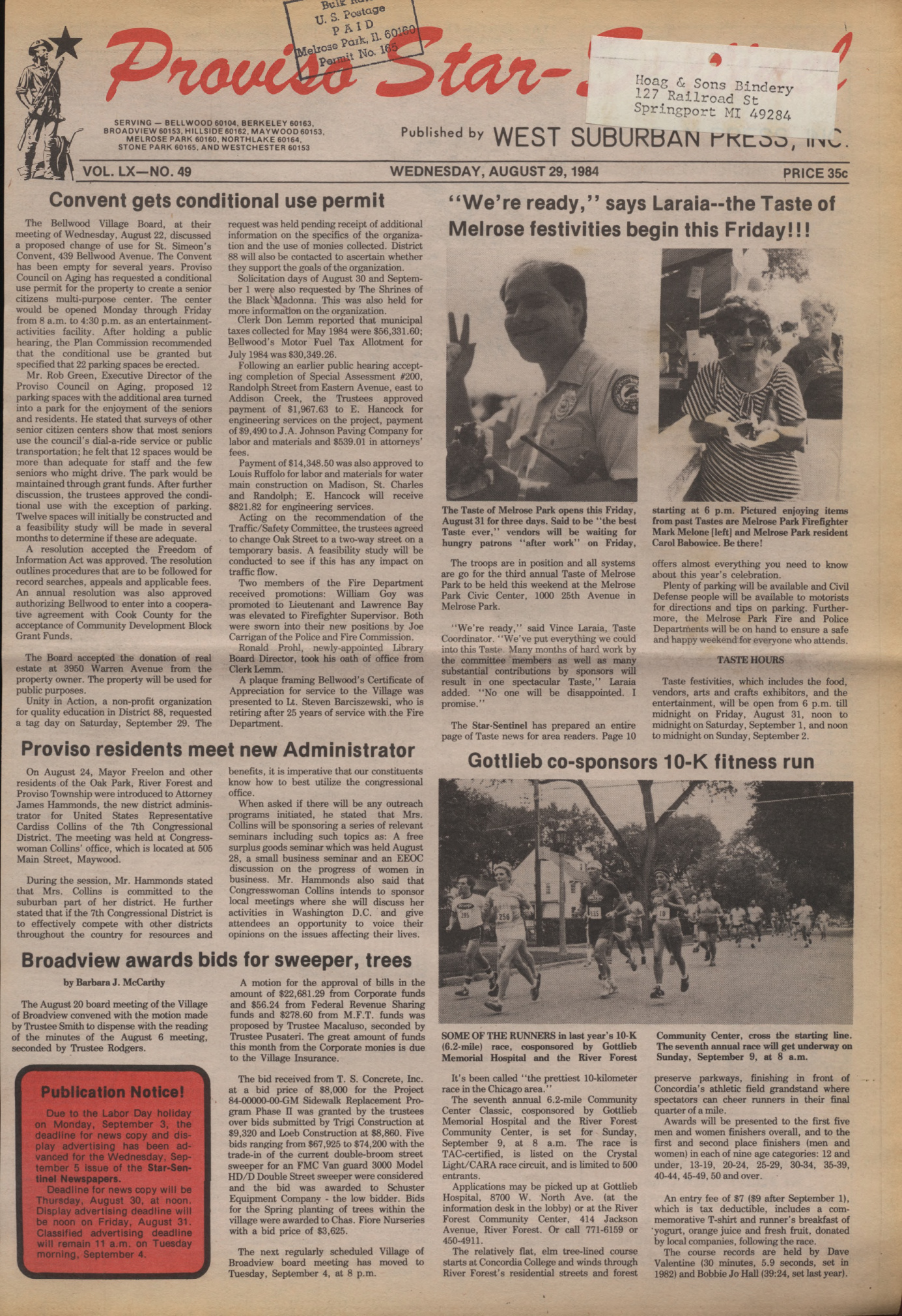 Proviso Star-Sentinel – 19840829