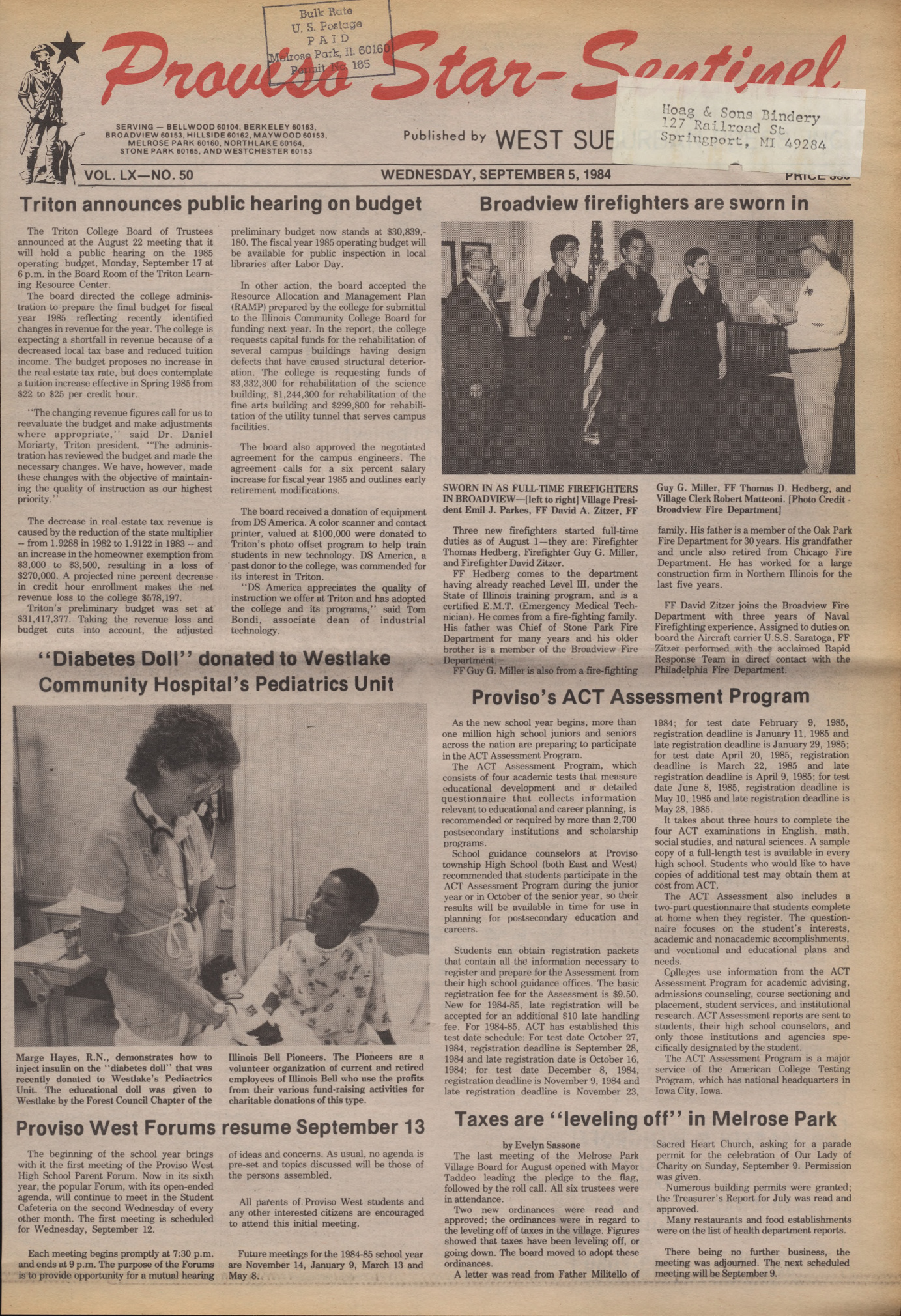 Proviso Star-Sentinel – 19840905