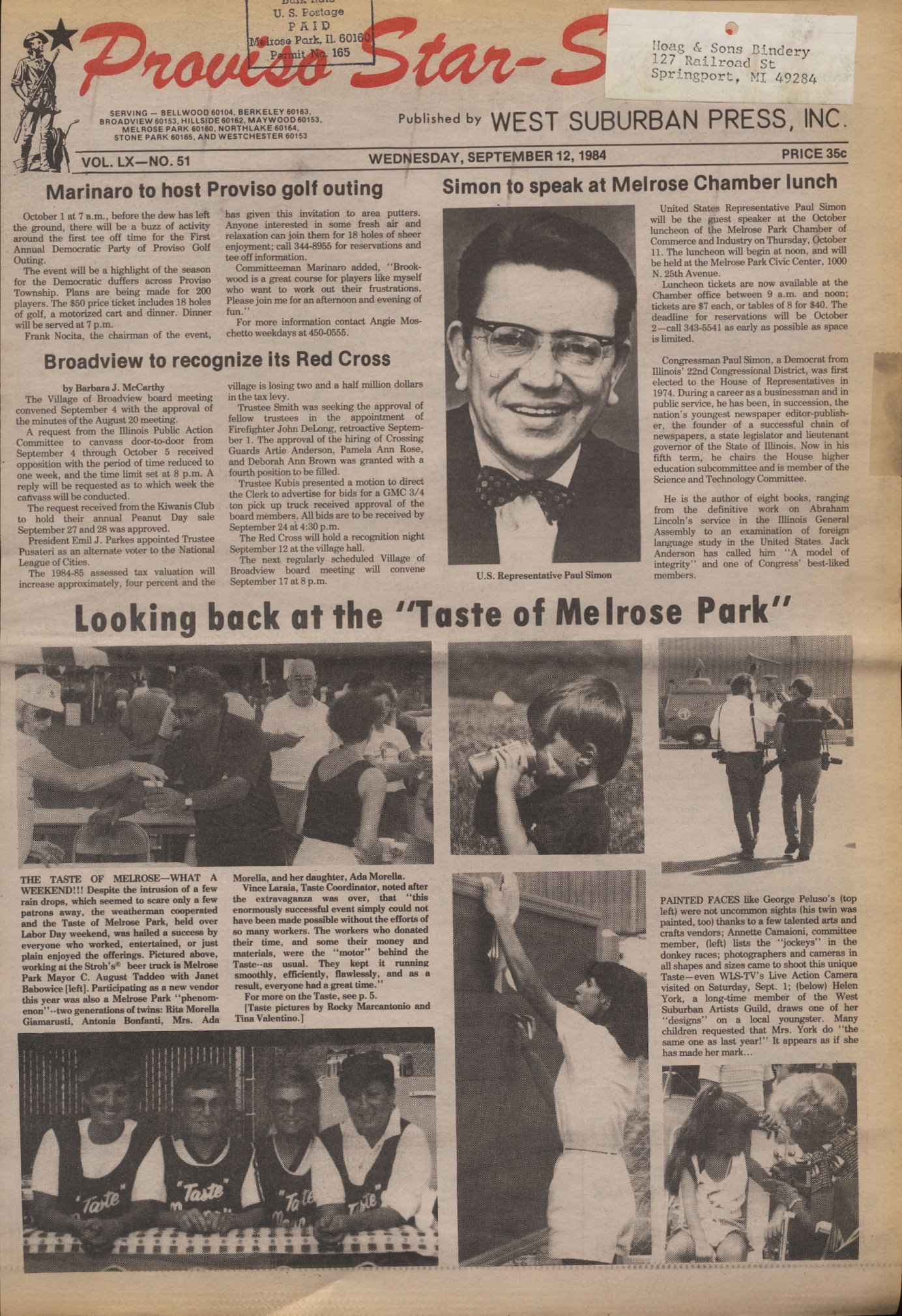 Proviso Star-Sentinel – 19840912