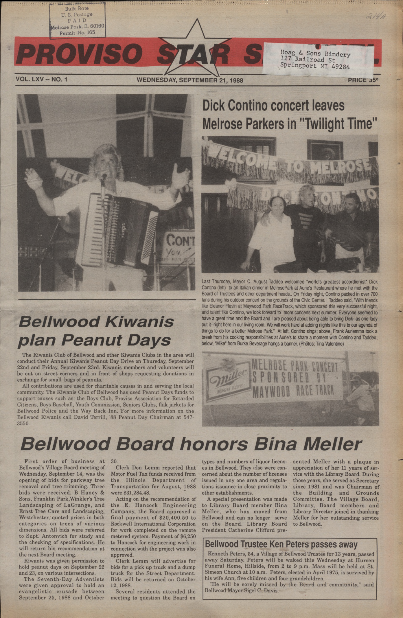 Proviso Star-Sentinel – 19880921