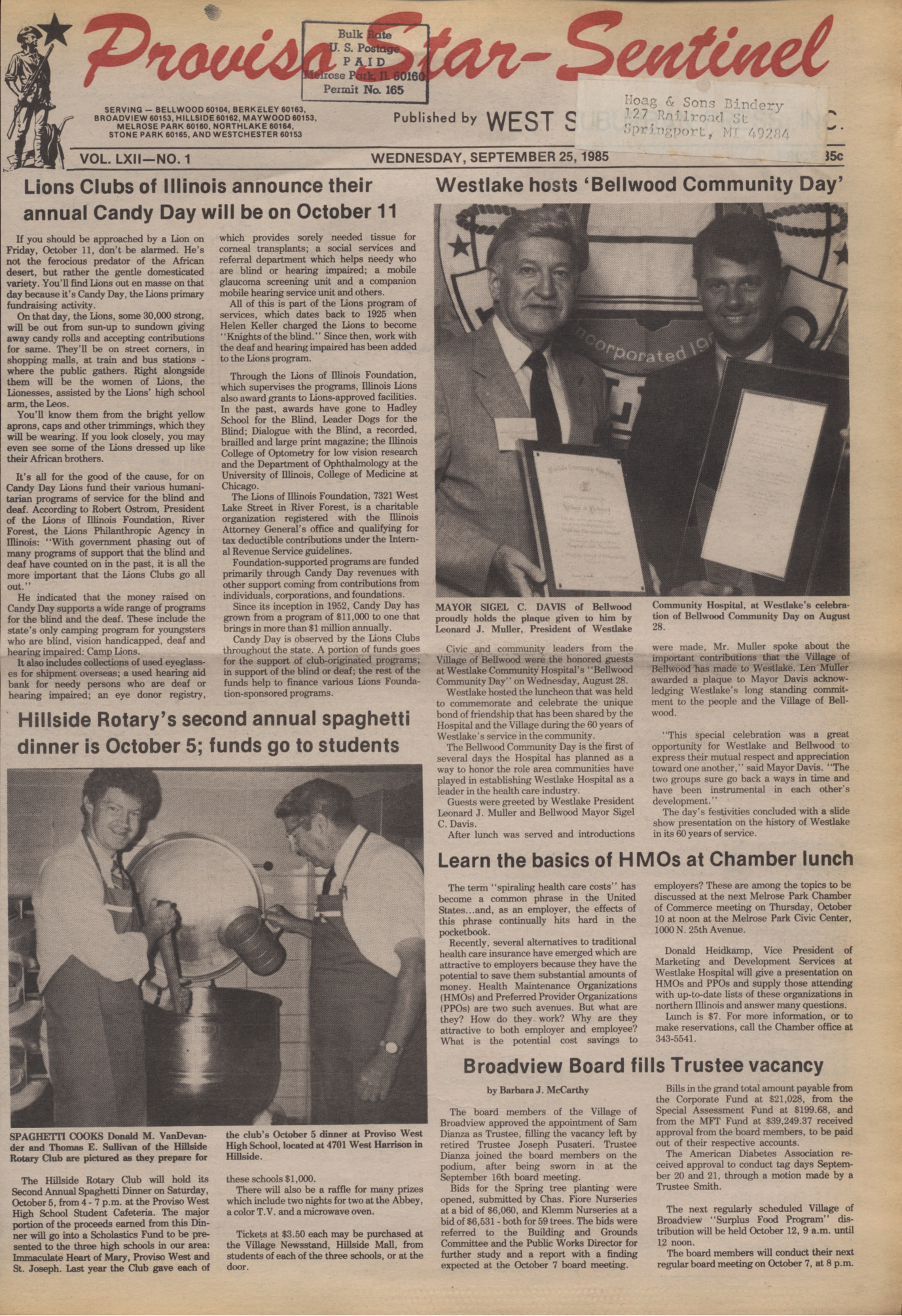 Proviso Star-Sentinel – 19850925