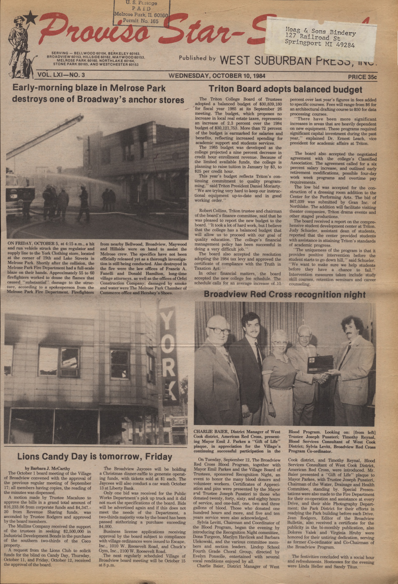 Proviso Star-Sentinel – 19841010
