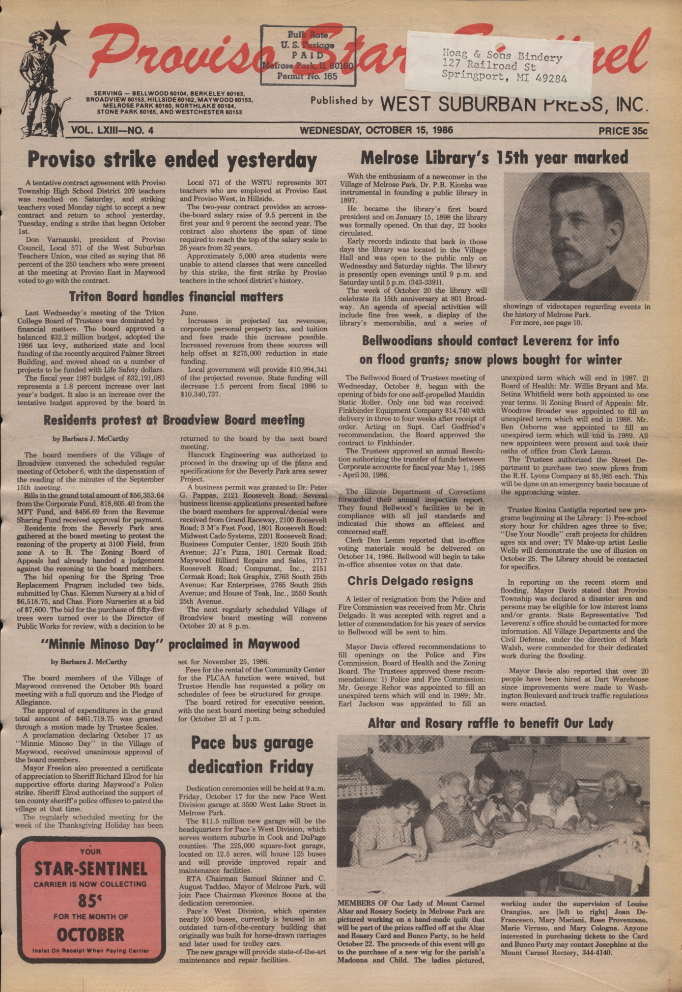 Proviso Star-Sentinel – 19861015