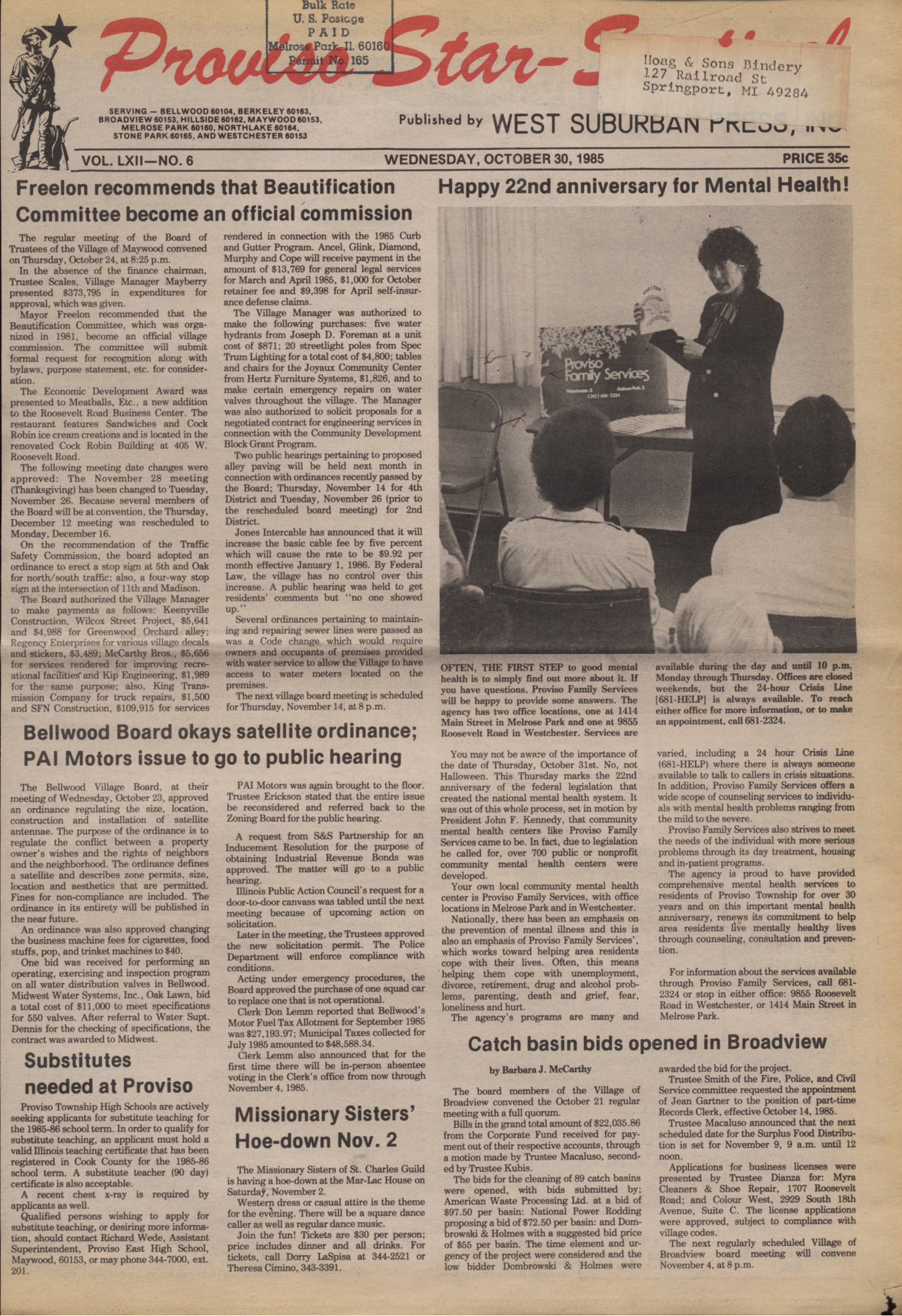 Proviso Star-Sentinel – 19851030