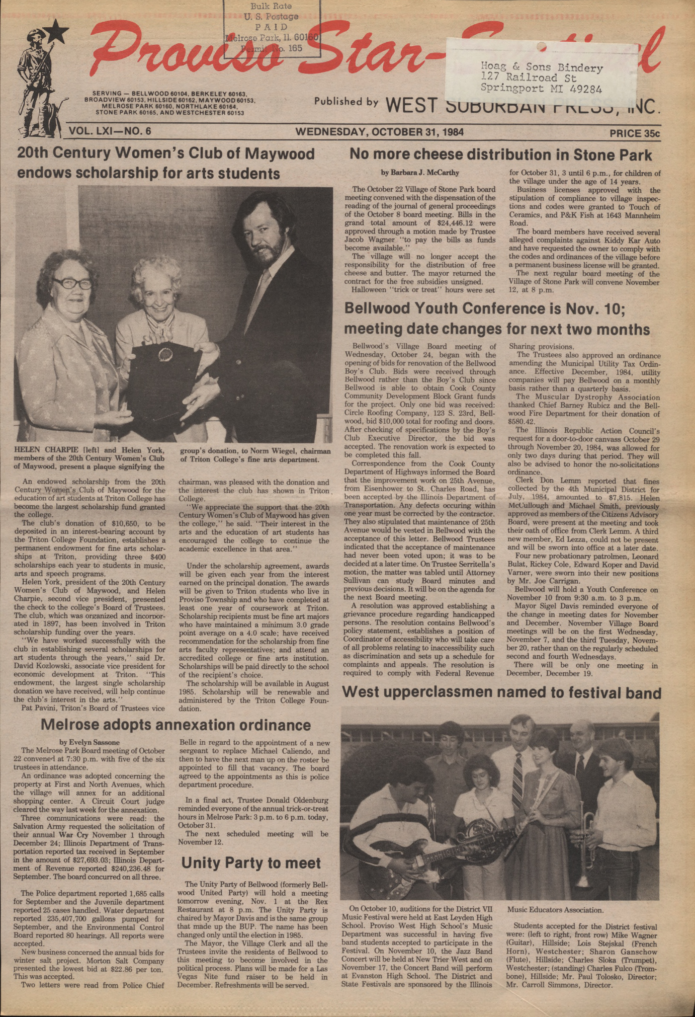Proviso Star-Sentinel – 19841031