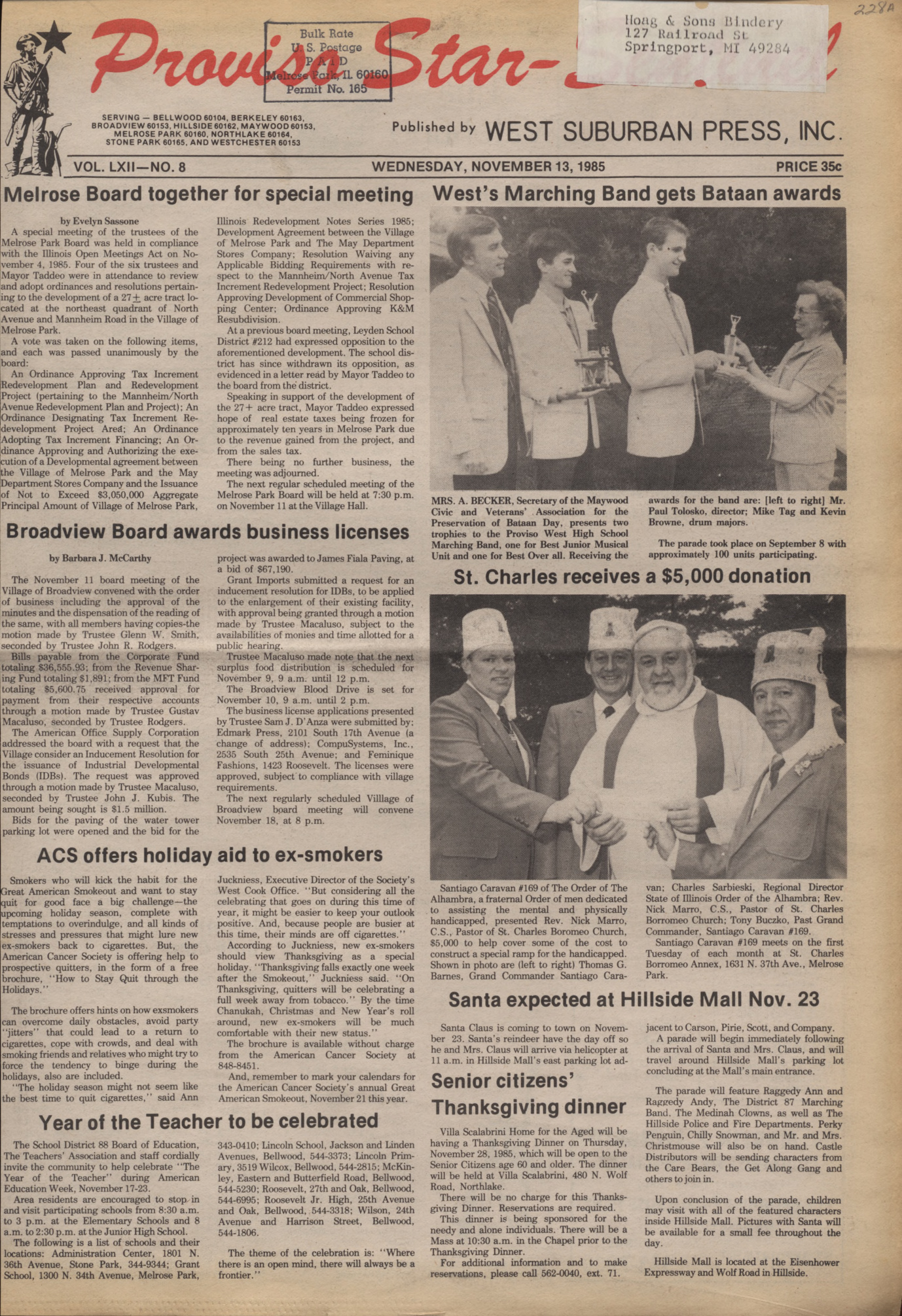 Proviso Star-Sentinel – 19851113