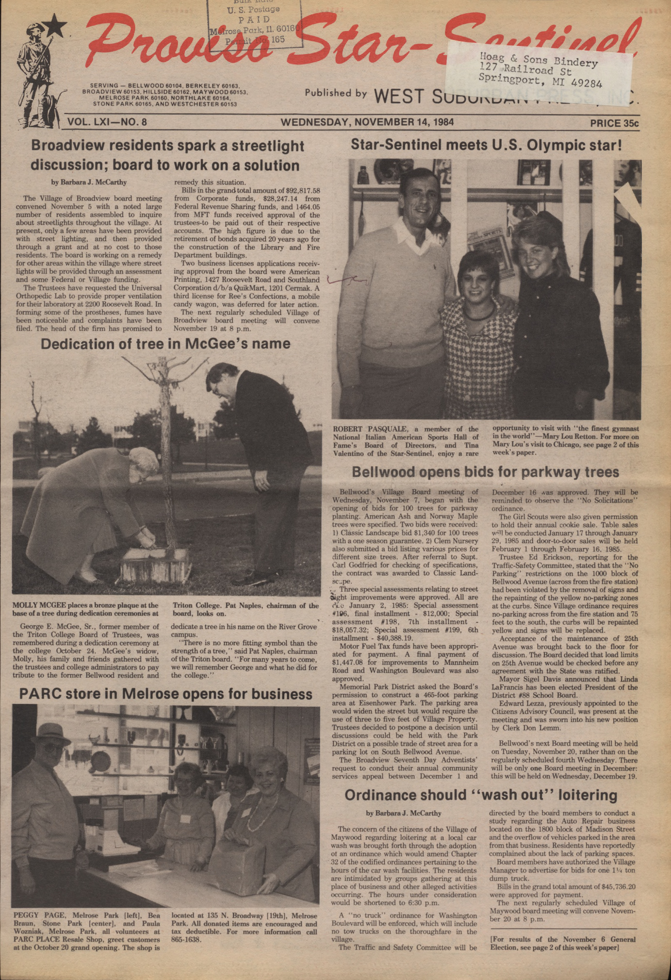 Proviso Star-Sentinel – 19841114