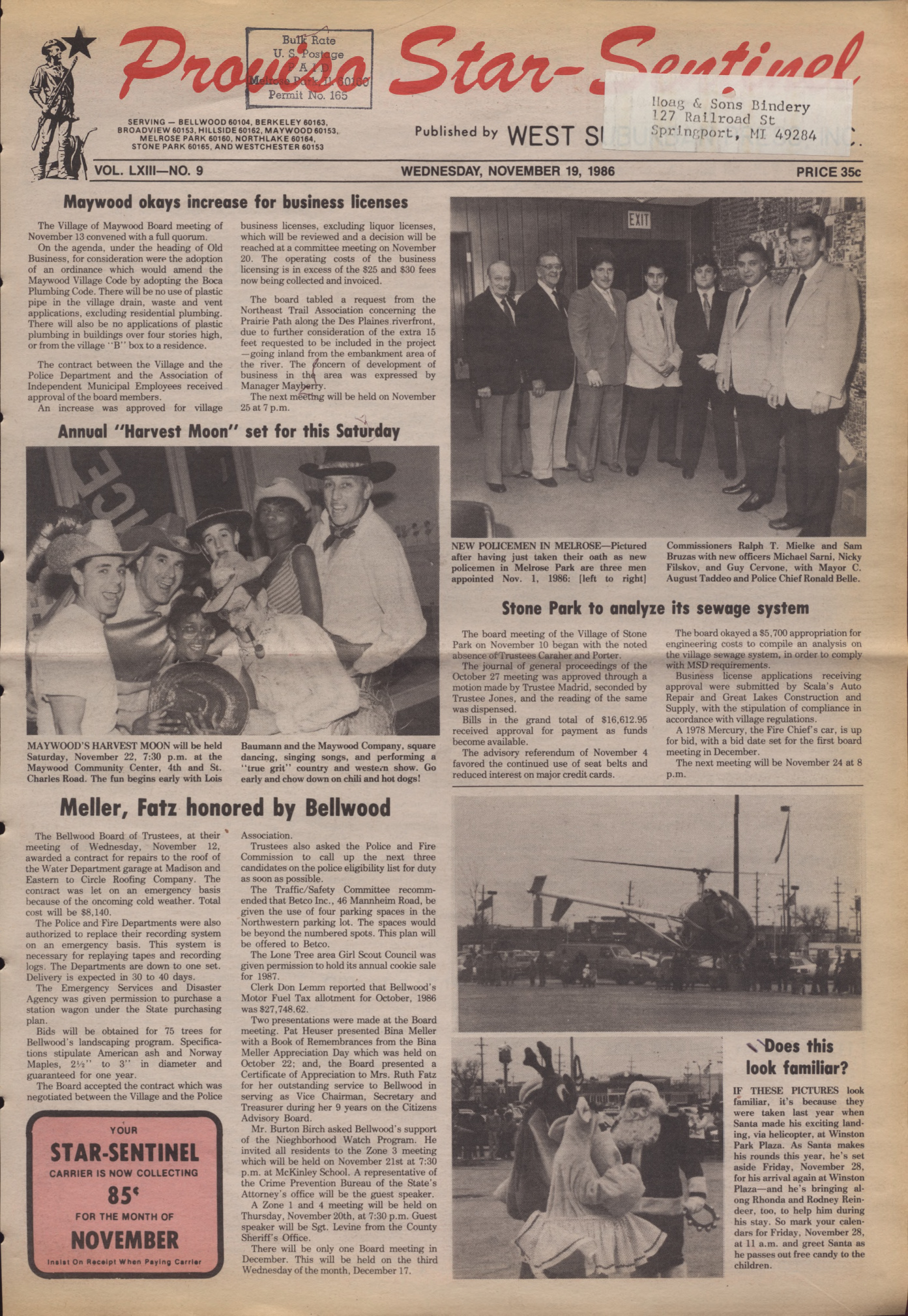 Proviso Star-Sentinel – 19861119