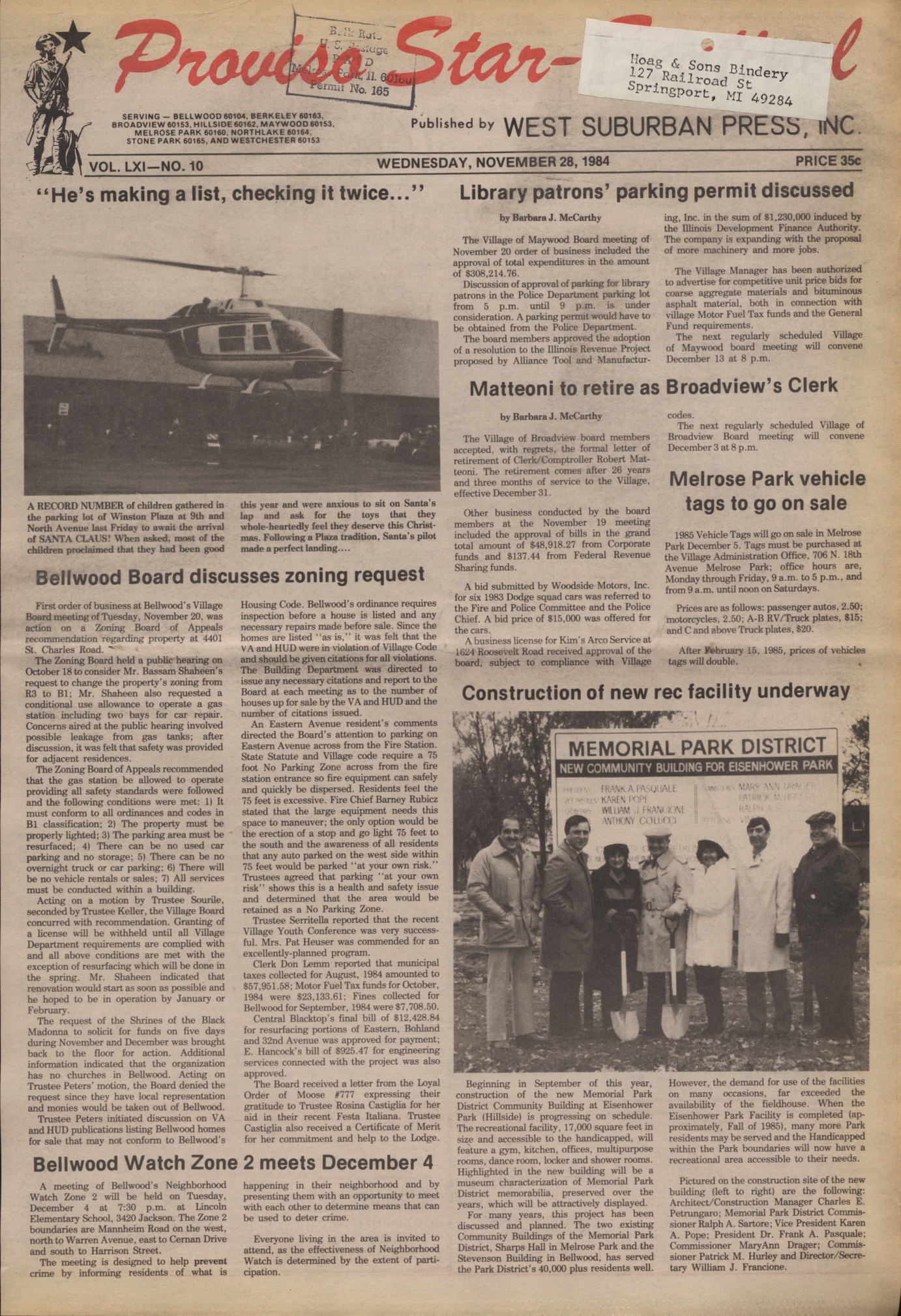 Proviso Star-Sentinel – 19841128