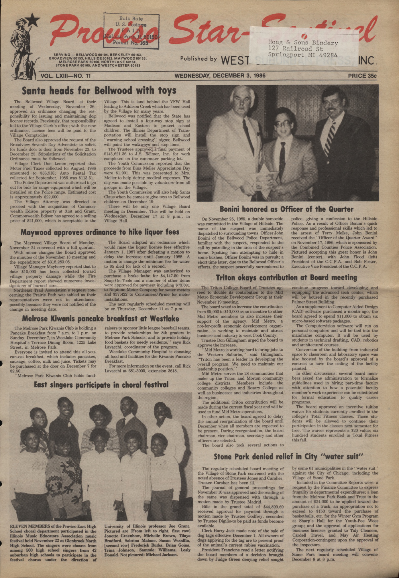 Proviso Star-Sentinel – 19861203
