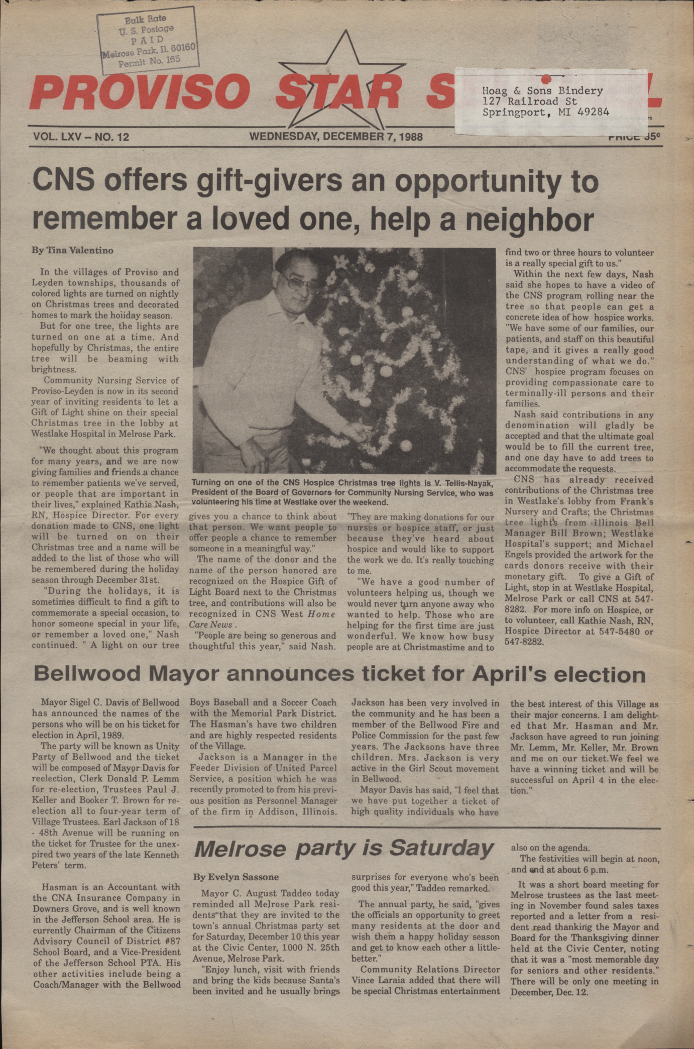 Proviso Star-Sentinel – 19881207