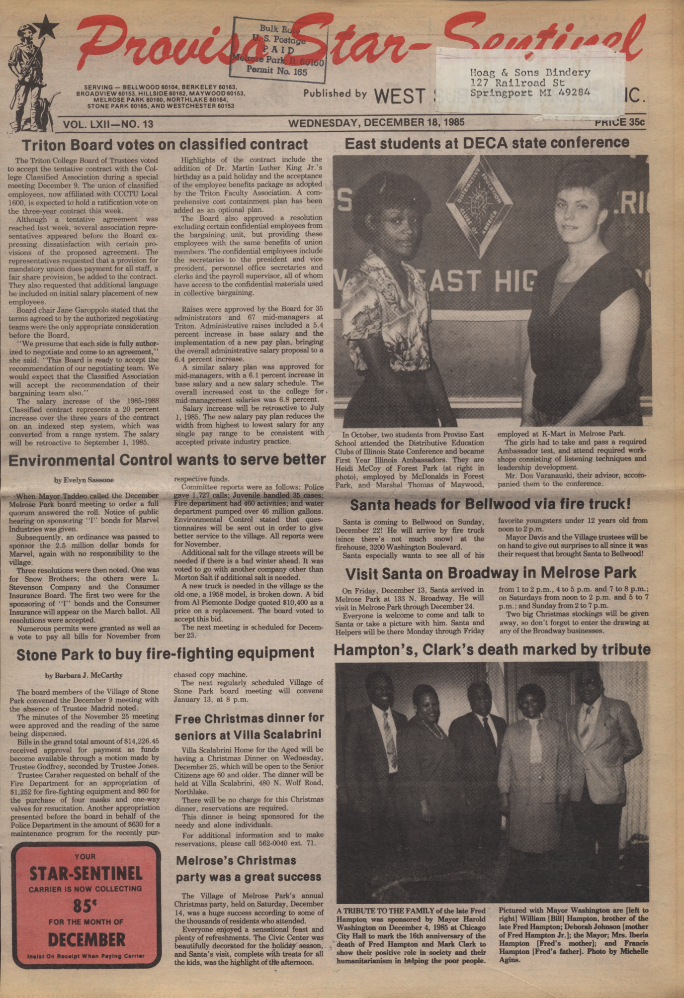 Proviso Star-Sentinel – 19851218