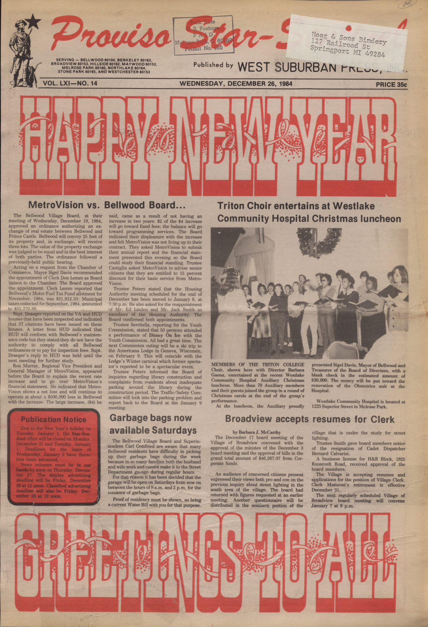 Proviso Star-Sentinel – 19841226