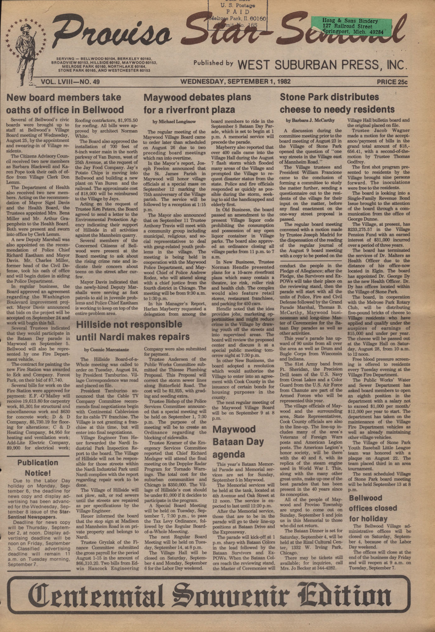 Proviso Star-Sentinel – 19820901