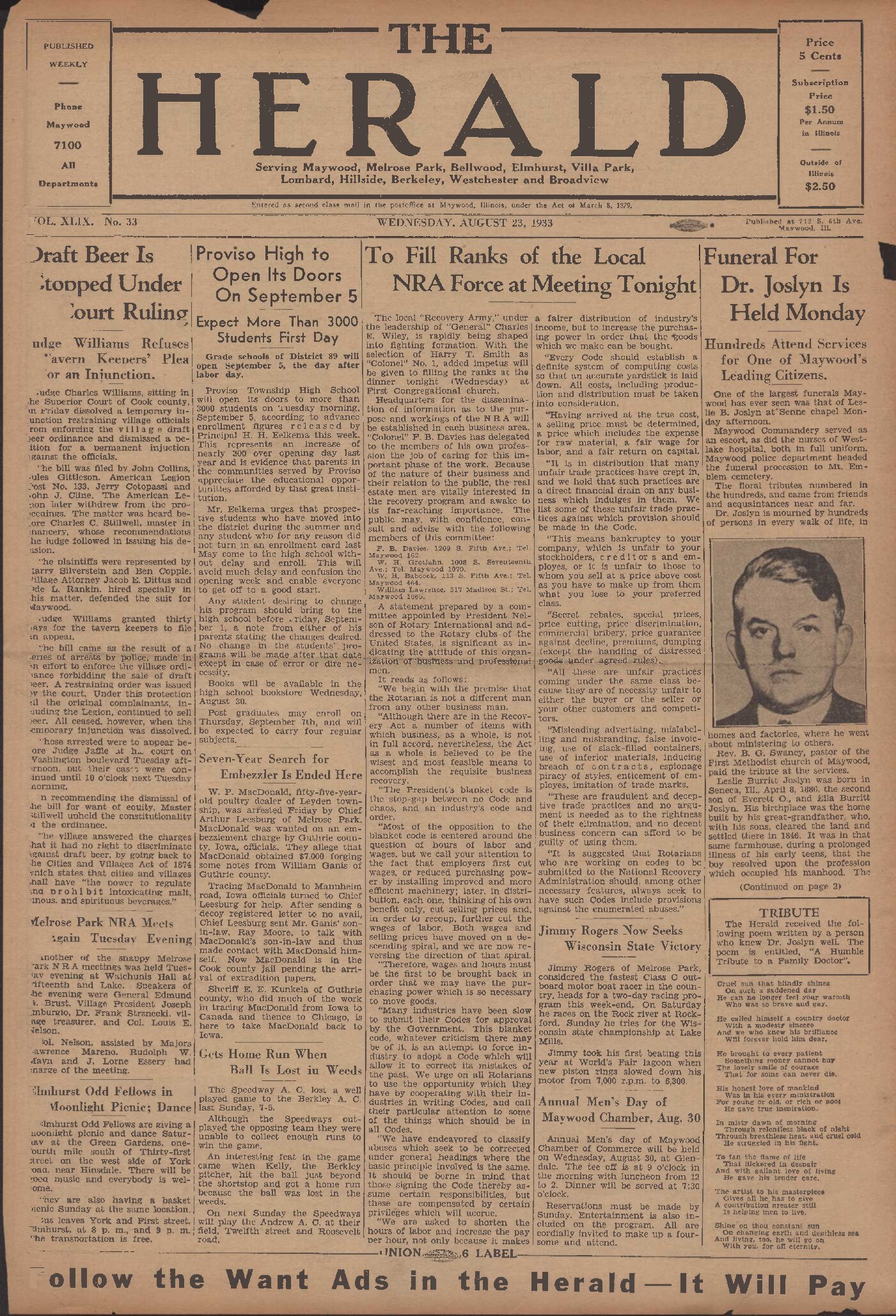 The Herald – 19330823