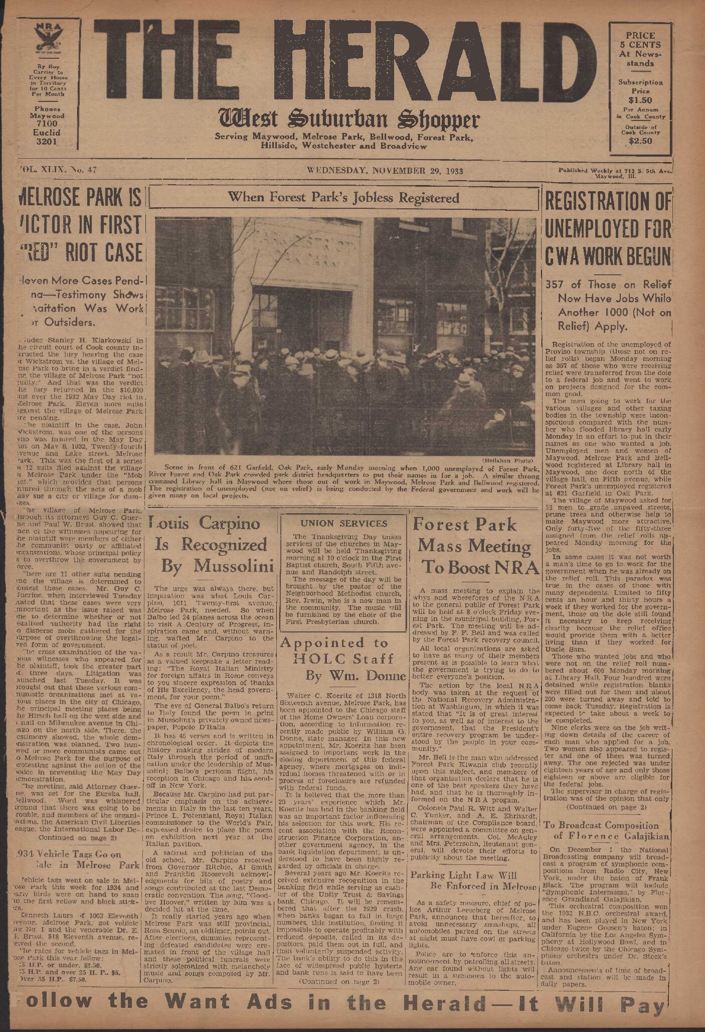 The Herald – 19331129